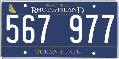 RI license plate 567977