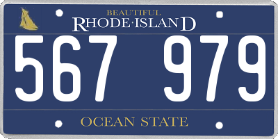 RI license plate 567979