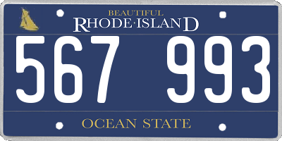 RI license plate 567993