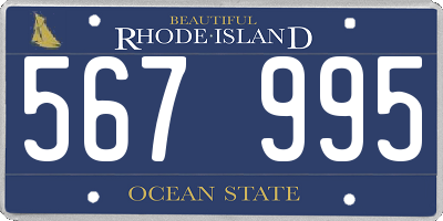 RI license plate 567995