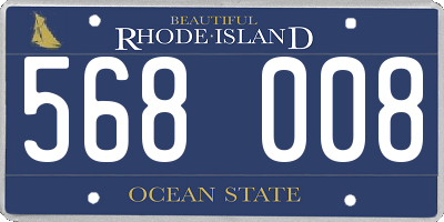 RI license plate 568008