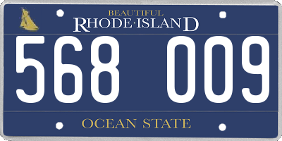 RI license plate 568009