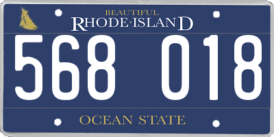 RI license plate 568018