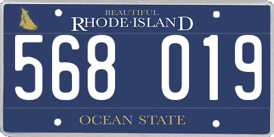RI license plate 568019
