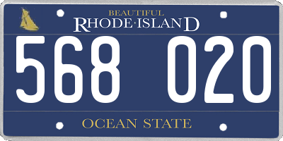RI license plate 568020