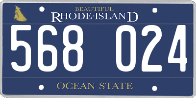 RI license plate 568024