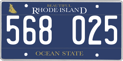 RI license plate 568025