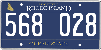 RI license plate 568028