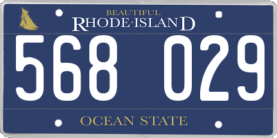 RI license plate 568029
