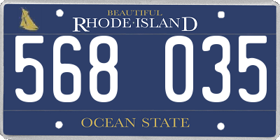RI license plate 568035
