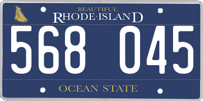 RI license plate 568045