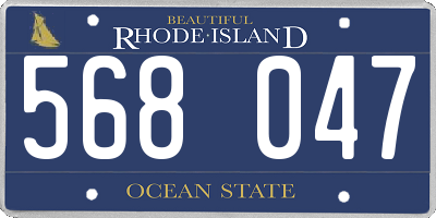RI license plate 568047