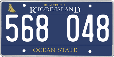 RI license plate 568048