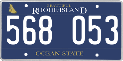 RI license plate 568053