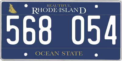 RI license plate 568054