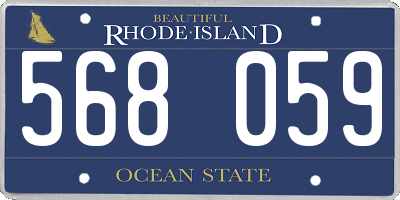 RI license plate 568059