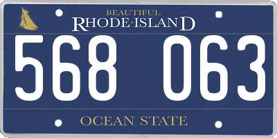 RI license plate 568063