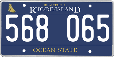 RI license plate 568065