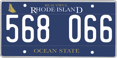 RI license plate 568066