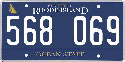 RI license plate 568069
