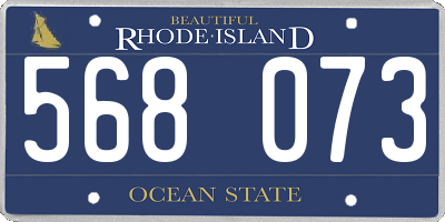 RI license plate 568073