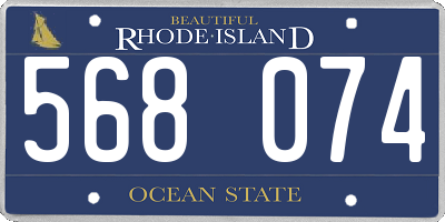 RI license plate 568074