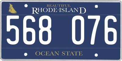 RI license plate 568076