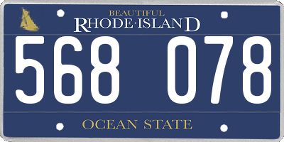 RI license plate 568078