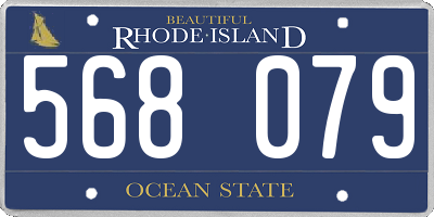 RI license plate 568079