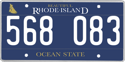 RI license plate 568083