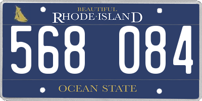 RI license plate 568084