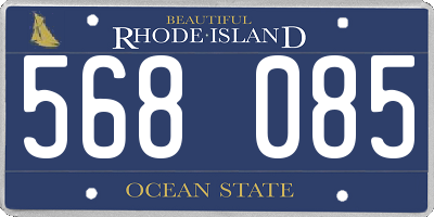 RI license plate 568085