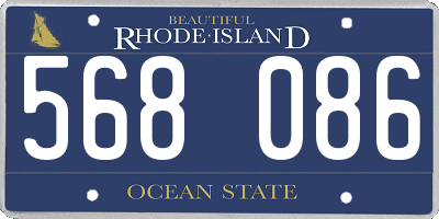 RI license plate 568086