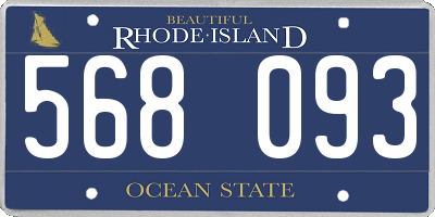 RI license plate 568093