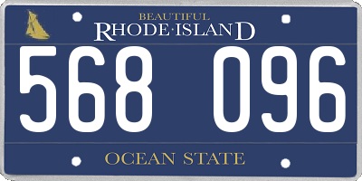 RI license plate 568096