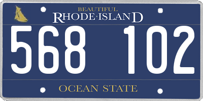 RI license plate 568102