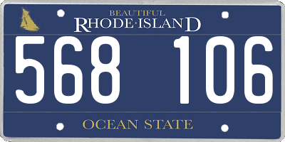RI license plate 568106