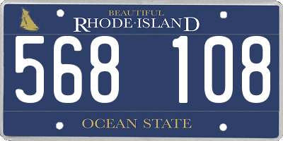 RI license plate 568108