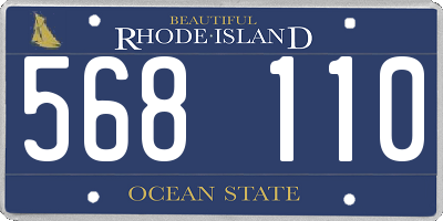 RI license plate 568110