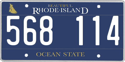 RI license plate 568114