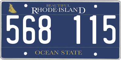 RI license plate 568115