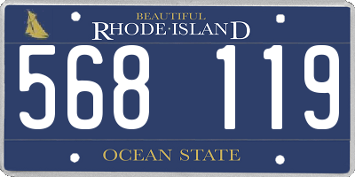 RI license plate 568119