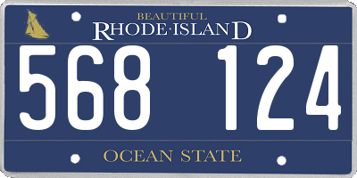 RI license plate 568124