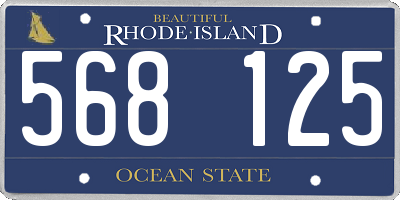 RI license plate 568125