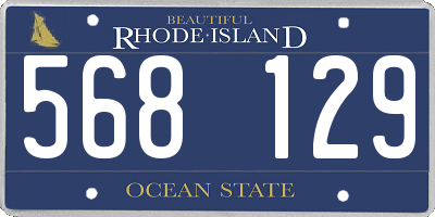 RI license plate 568129