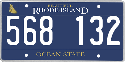 RI license plate 568132