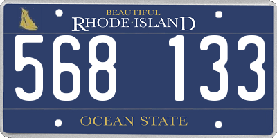 RI license plate 568133