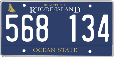 RI license plate 568134