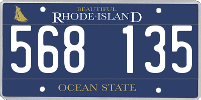 RI license plate 568135