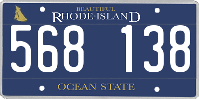 RI license plate 568138